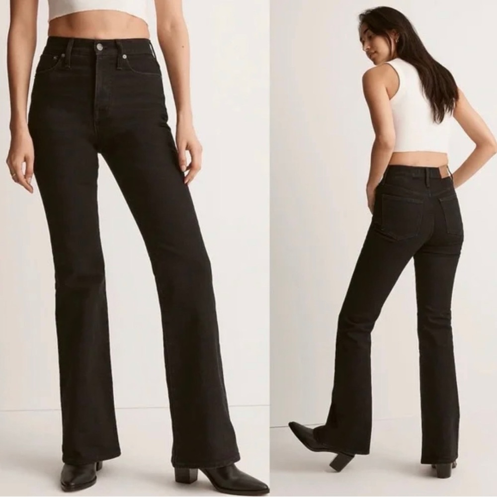 NWT Madewell Perfect Vintage Curvy Flare Black Jeans- 32